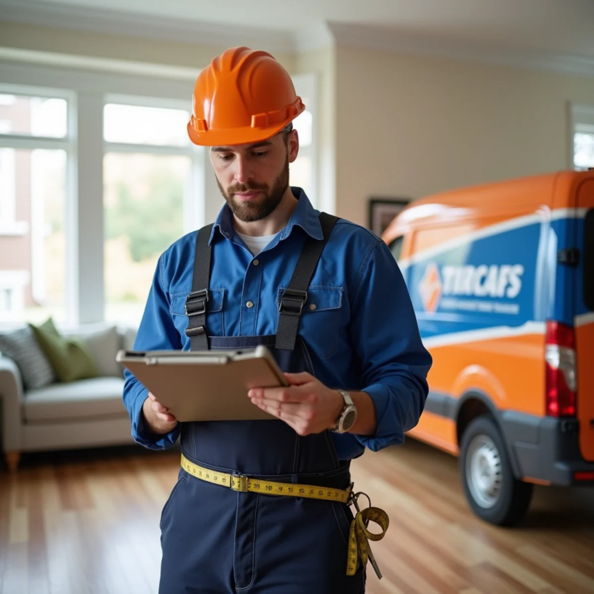 Technician performing a load calculation before a Pittsburgh furnace install