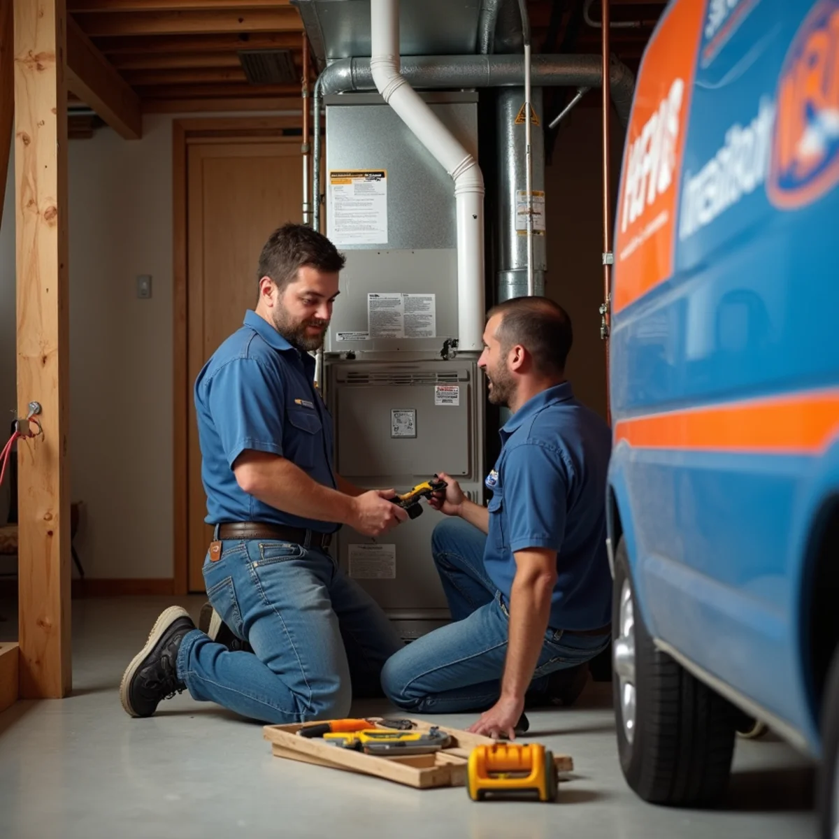 Werth-Aire installing a new high-efficiency furnace in a Pittsburgh home