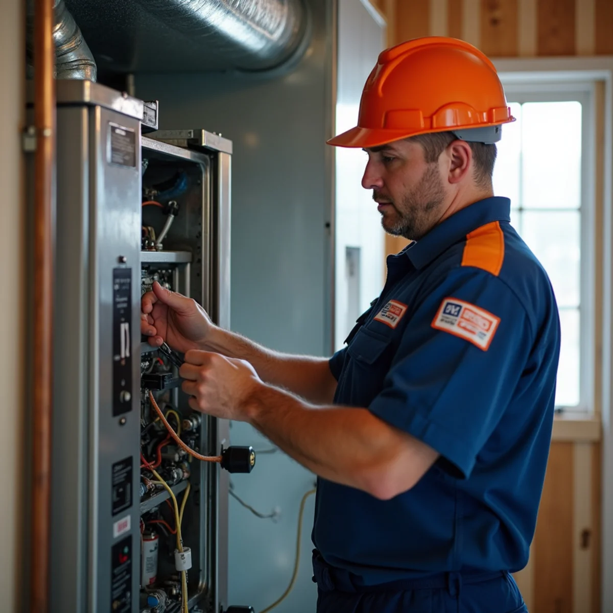 Furnace short-cycling being diagnosed by a technician in Pittsburgh