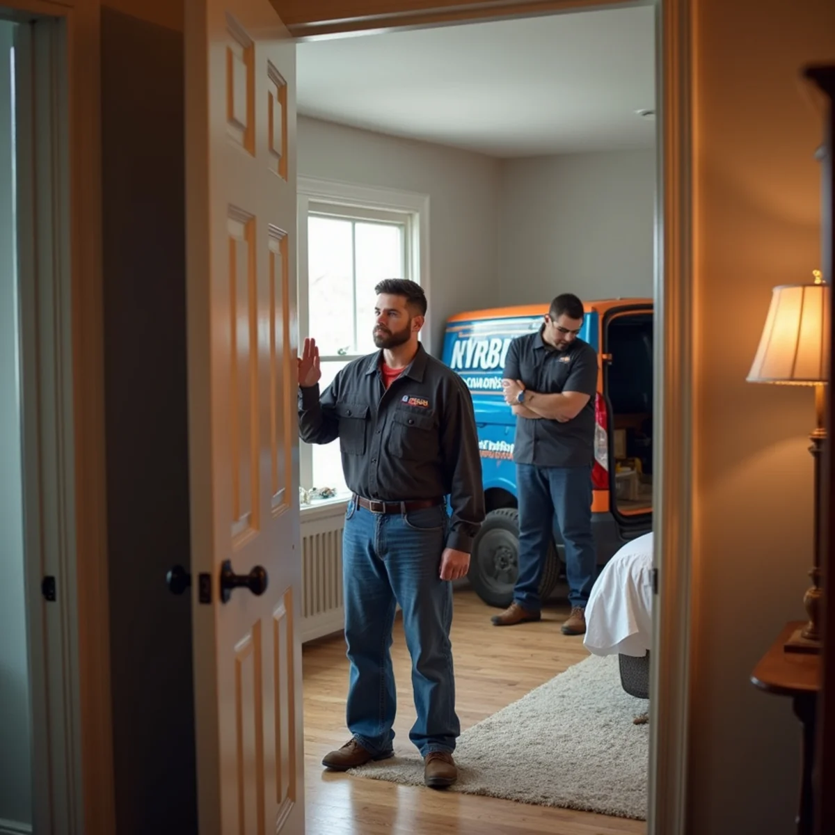 Technician diagnosing uneven airflow and ductwork in a Pittsburgh home
