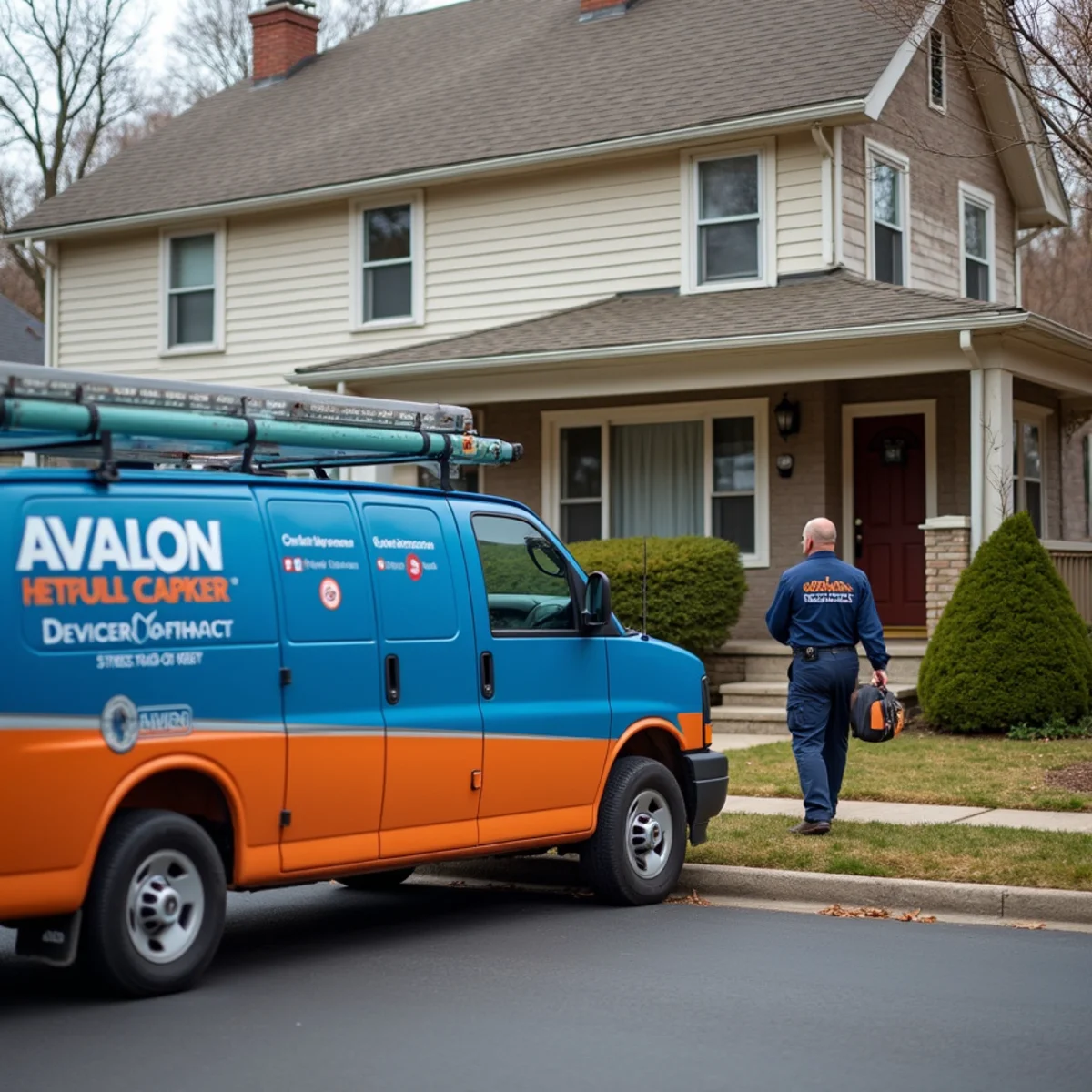 Werth-Aire technician at an Avalon, PA riverfront borough home