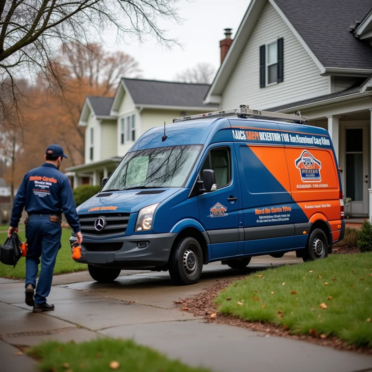 Werth-Aire technician servicing a boiler in a historic Latrobe, PA home