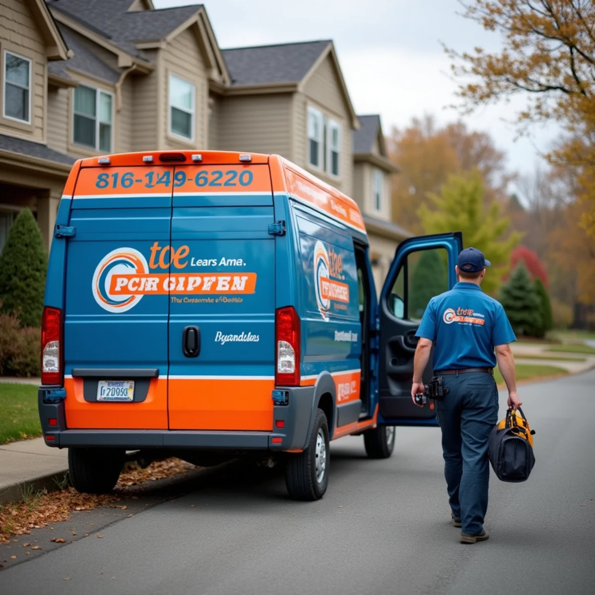 Werth-Aire technician servicing a furnace at a McCandless, PA home near North Park