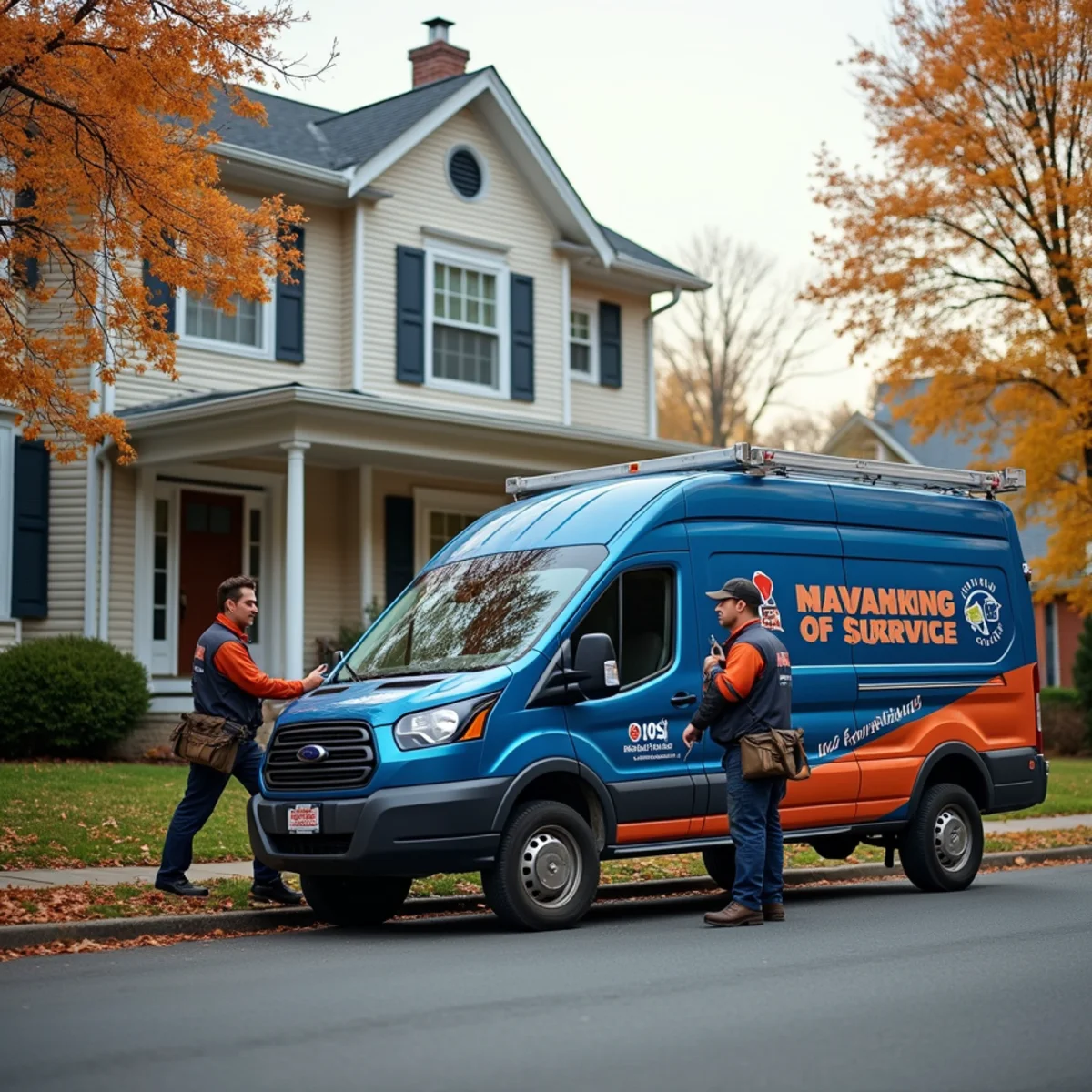 Werth-Aire technician servicing a heat pump at a Pine Township, PA home